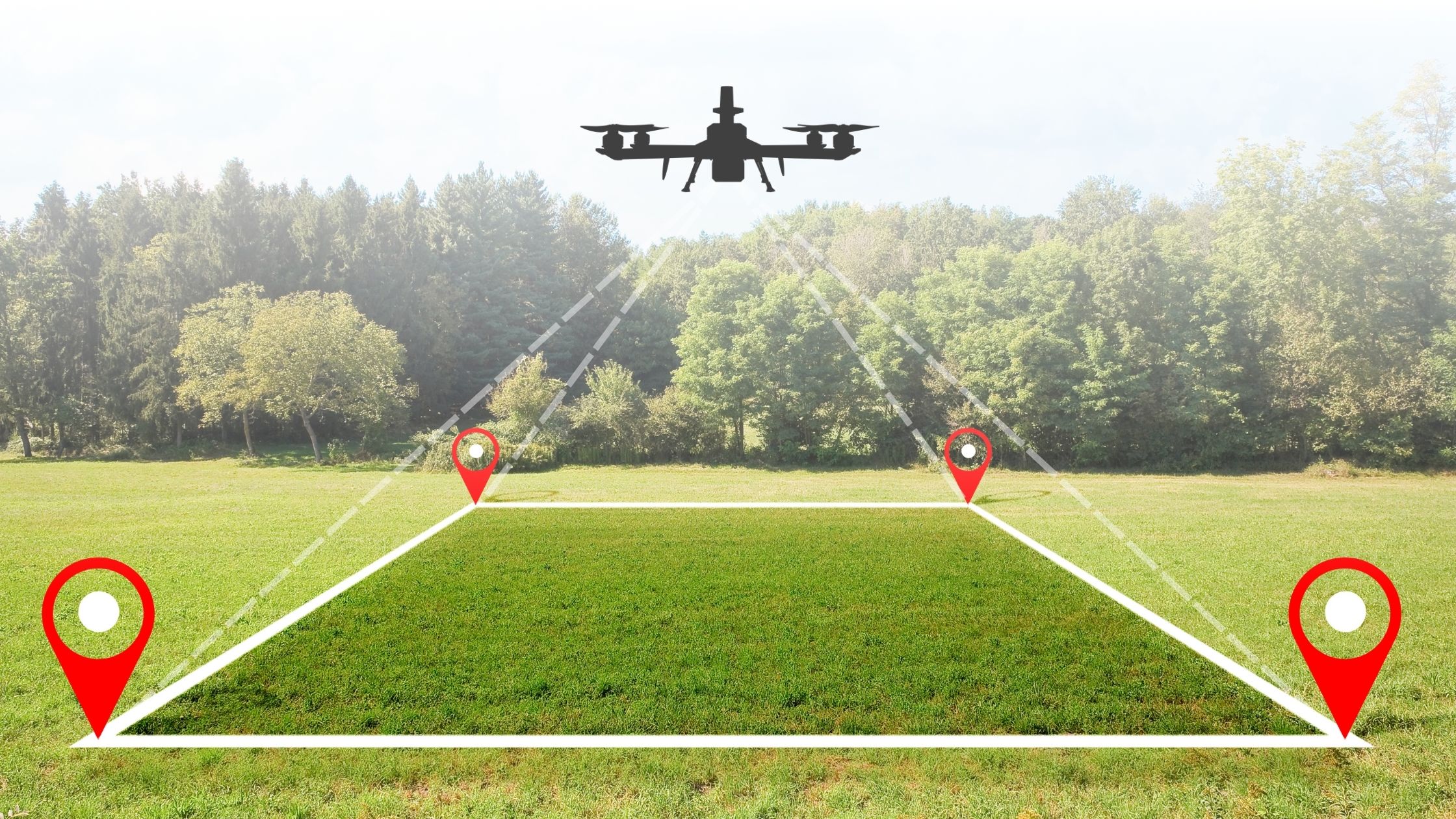 Image showcases a visual representation of drone mapping